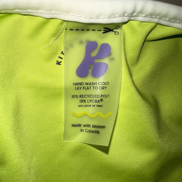 NWT Kitty and Vibe Chartreuse Cheeky Bikini Bottom Zuma S2 Neon Yellow Small - Picture 5 of 8